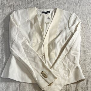 Ann Taylor Ivory Textured Jacket size 2